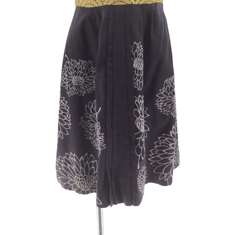 Anthropologie Floreat Floral Embroidered Strapless Dress - Image 4