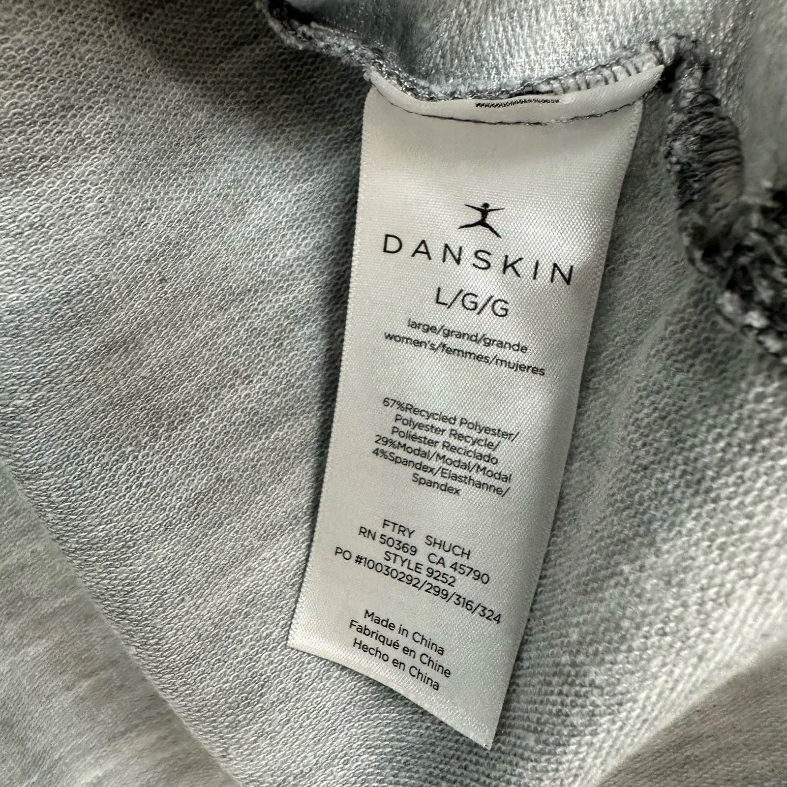 Danskin Size Large Sweater Gray Camo Pullover Oversized Casual Lounge Everyday‎ - Image 5