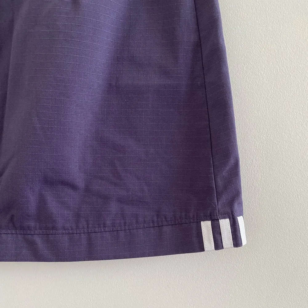 Adidas Purple Reveal Your Voice Ripstop Zip-Front Mini Skirt Size Small - Image 11