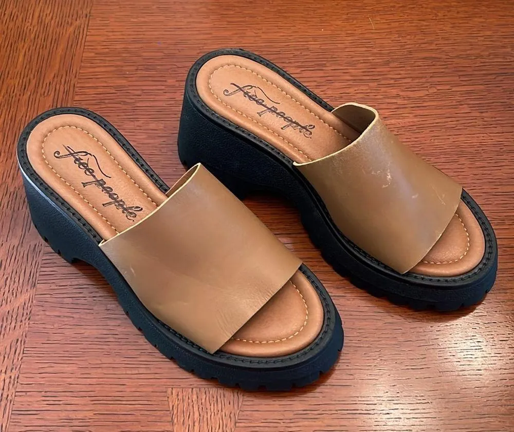 Free People  Winona Wedge Platform Sandal Brown - Image 13