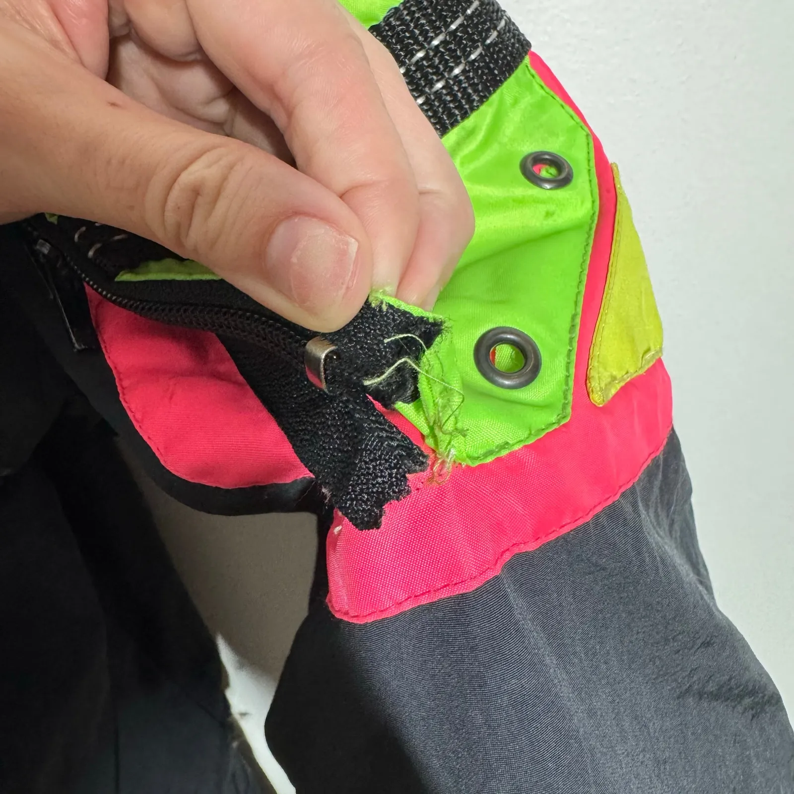 Kaelin Tech Ski Suite Women M Black Neon Pockets Vintage Retro 90s Sport Active Size M - Image 6