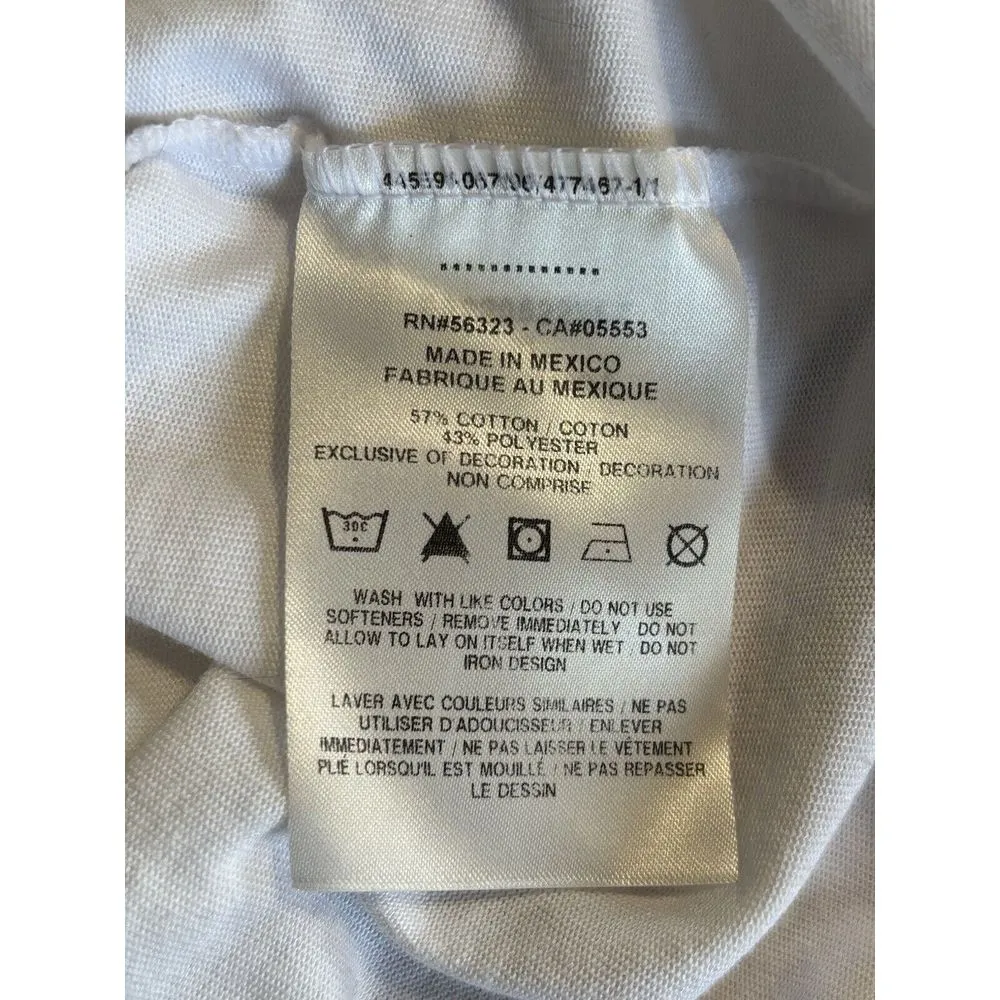 Nike Dri-Fit Loose Fit Short Sleeve Logo Graphic T-Shirt‎ Size XL  White/Black - Image 7