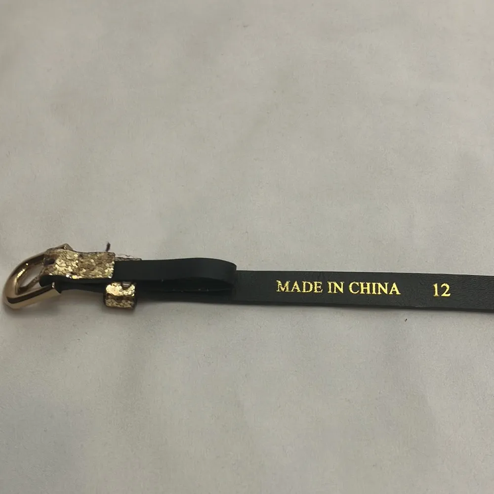 Woman’s gold glitter belt 42” inches long (size small) - Image 3