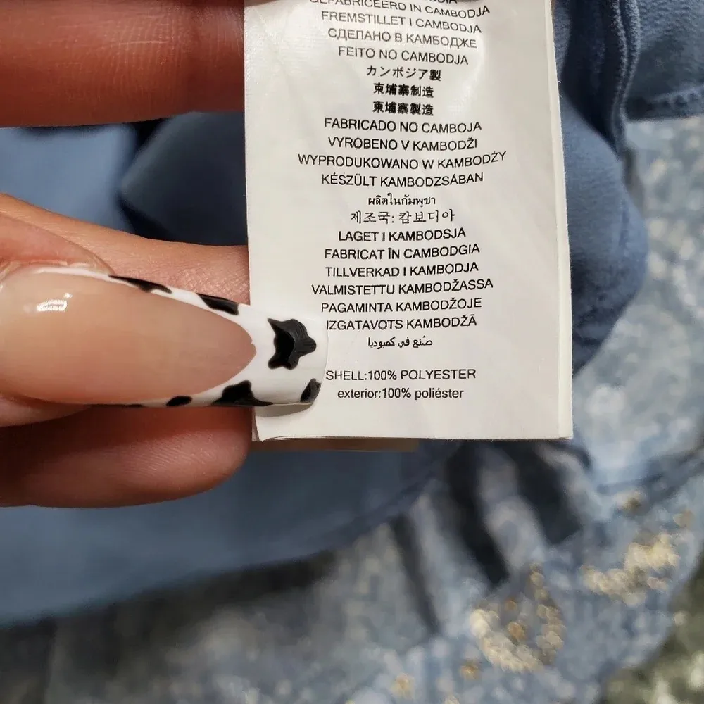 Michael Kors Blue Paisley Print Tiered Dress - Image 6