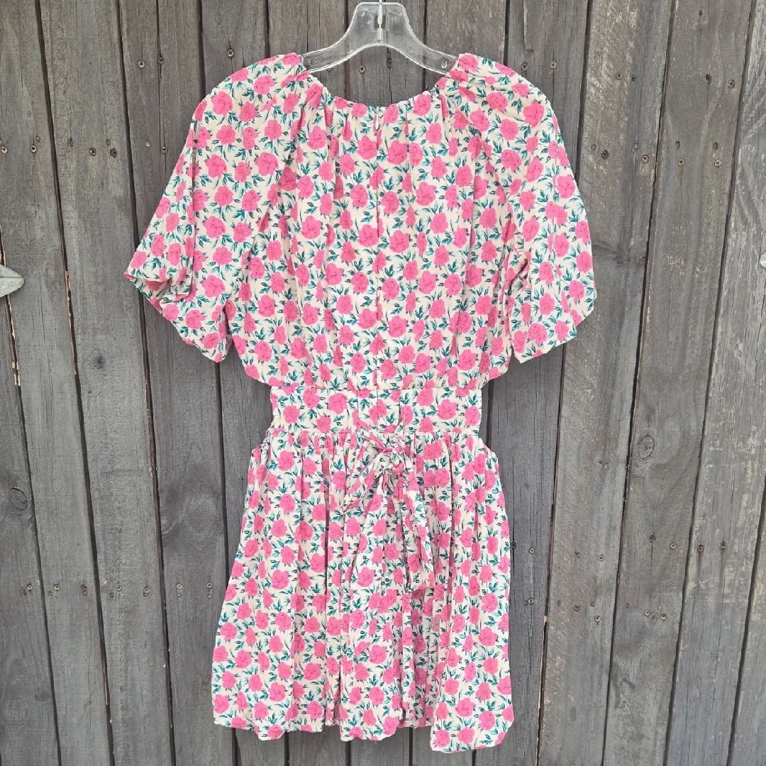 TCEC Floral Pink and Green Dress - Image 5