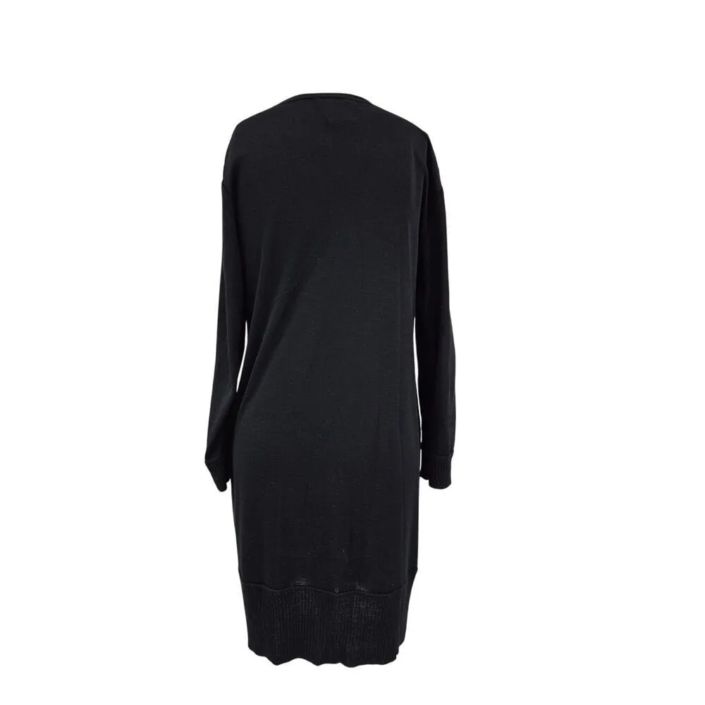 Lennie for Nina Leonard 100% Acrylic long Black Cardigan Sweater/ Dress Sz XL - Image 3