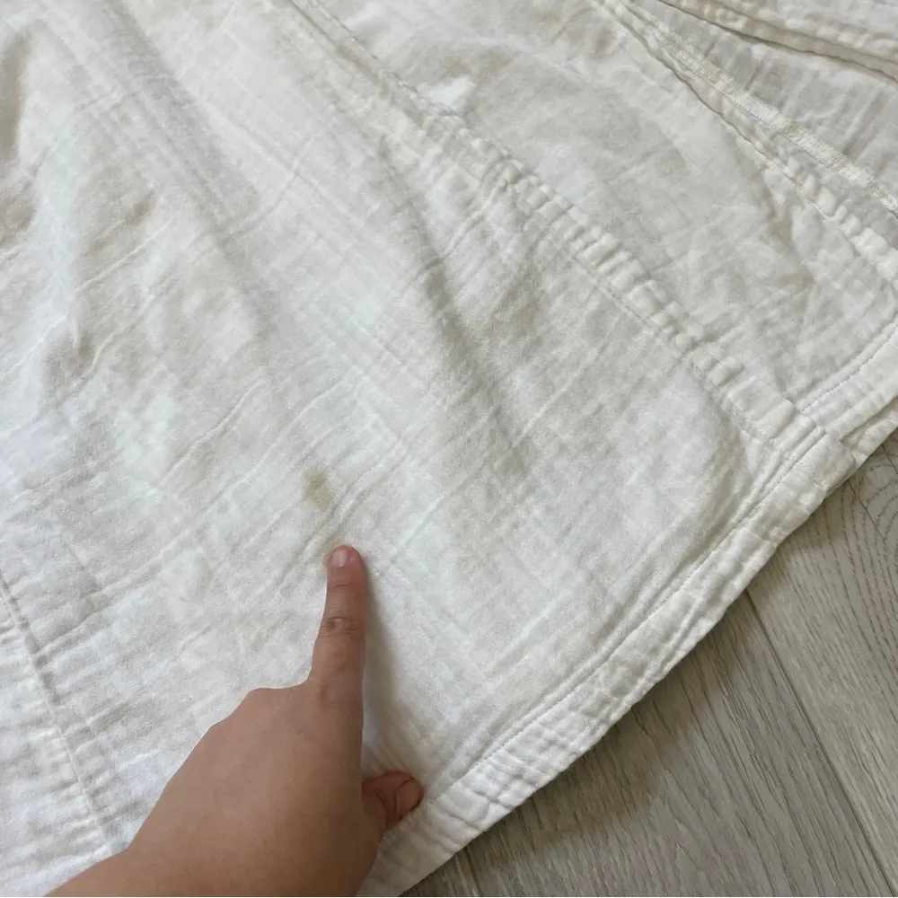 Outerknown Wrap Dress organic cotton luna midi womens White (xsmall) minimalist Size XS - Image 7