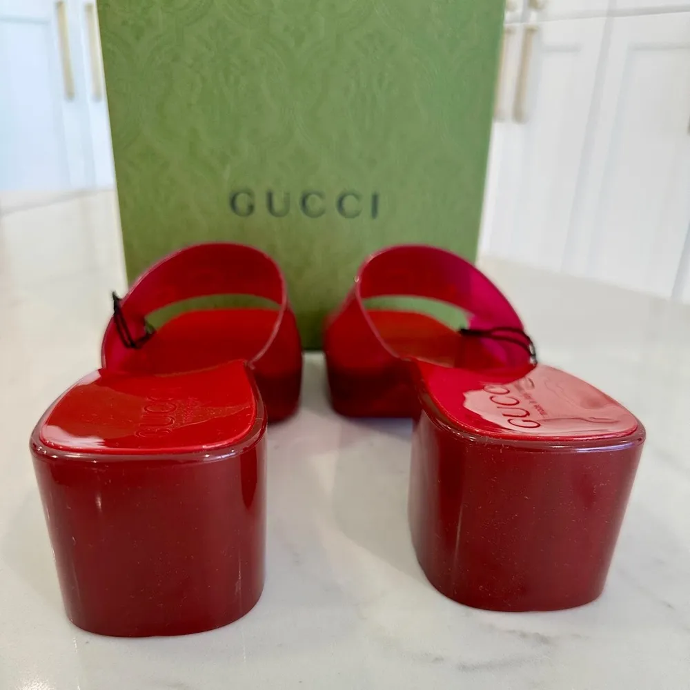 Gucci  Logo Slide Sandals - Image 5
