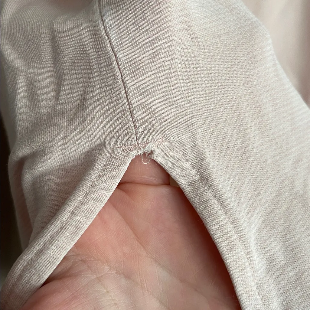 Athleta Coaster Luxe Stripe Sweatshirt Pink White Medium - Image 8