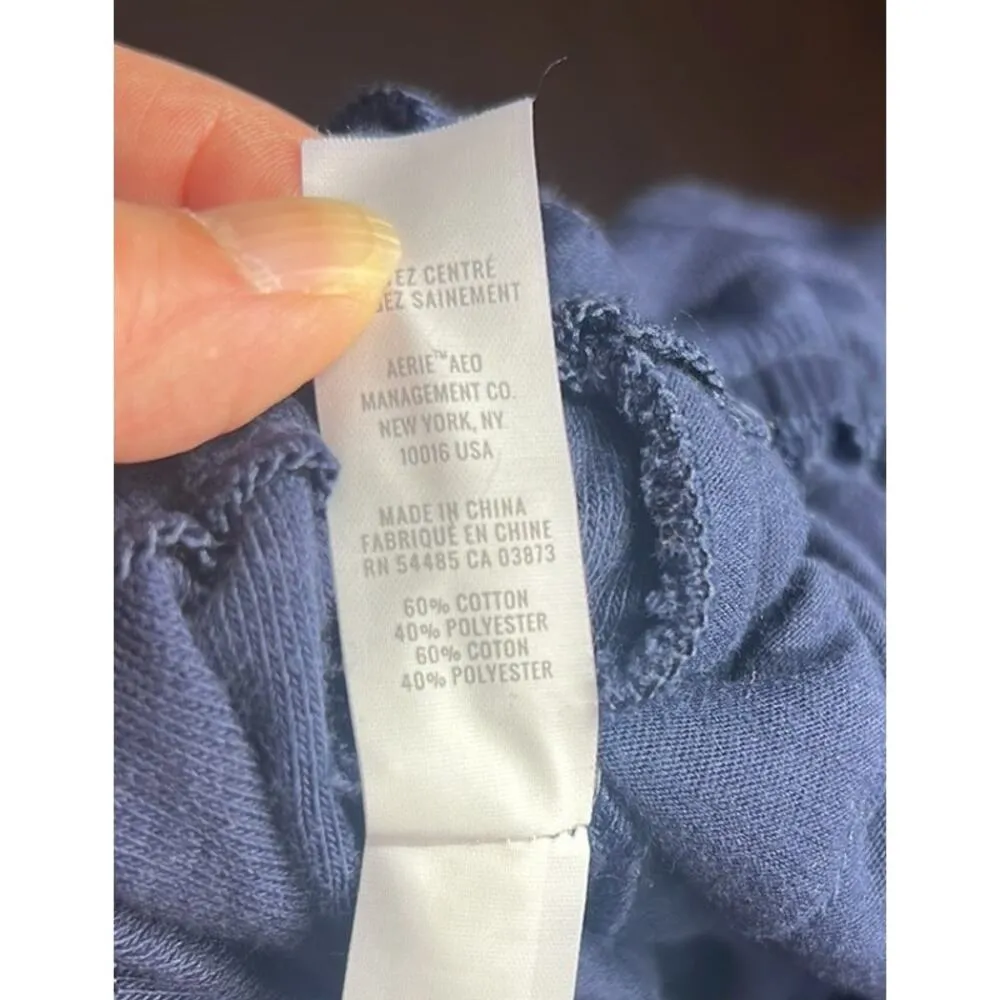 OFFLINE By Aerie Summer Lights Terry Jumpsuit Navy Blue Size Smal - Image 13