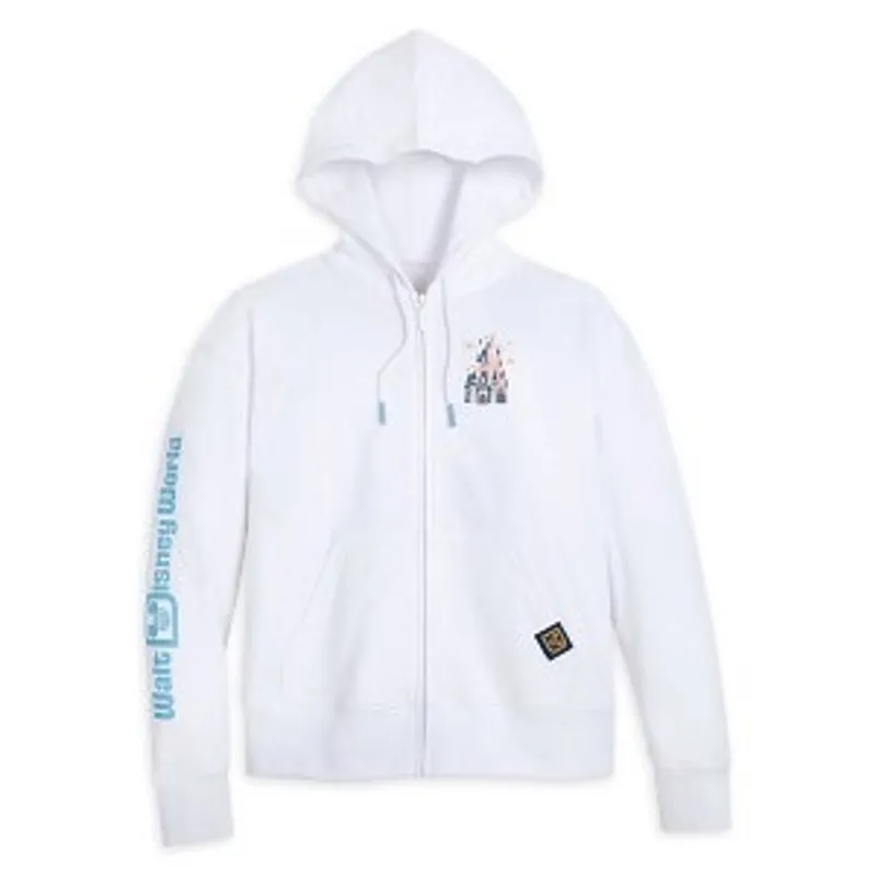 Disney Women's Zip embroidered Hoodie - Walt Disney World Park Icons Size Large - Image 3