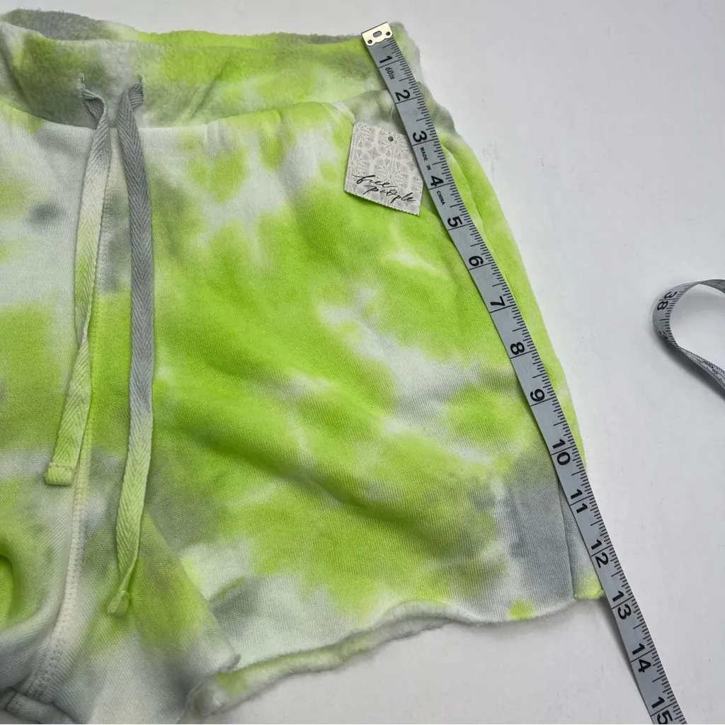 Intimately Free People Womens Size XS Lime‎ Green Grey Gray Tie Dye Shorts NEW - Image 7
