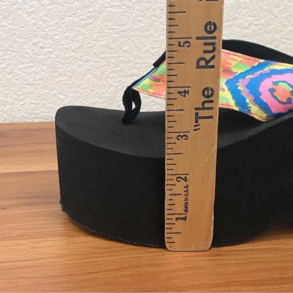 ROCKETDOG Rainbow Multicolored Platform Wedge Flipflop Sandals Size 8 - Image 12
