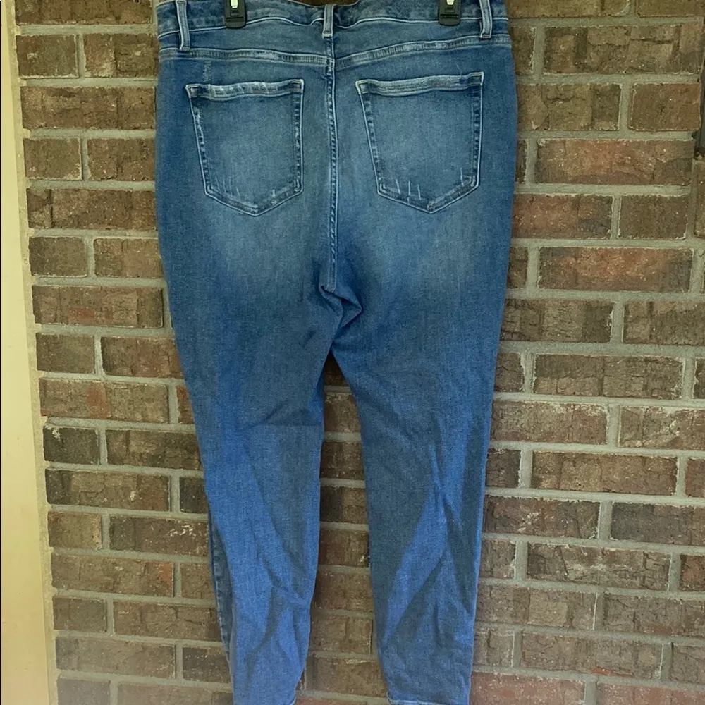 Lane Bryant Blue Distressed Skinny Jeans - Image 3