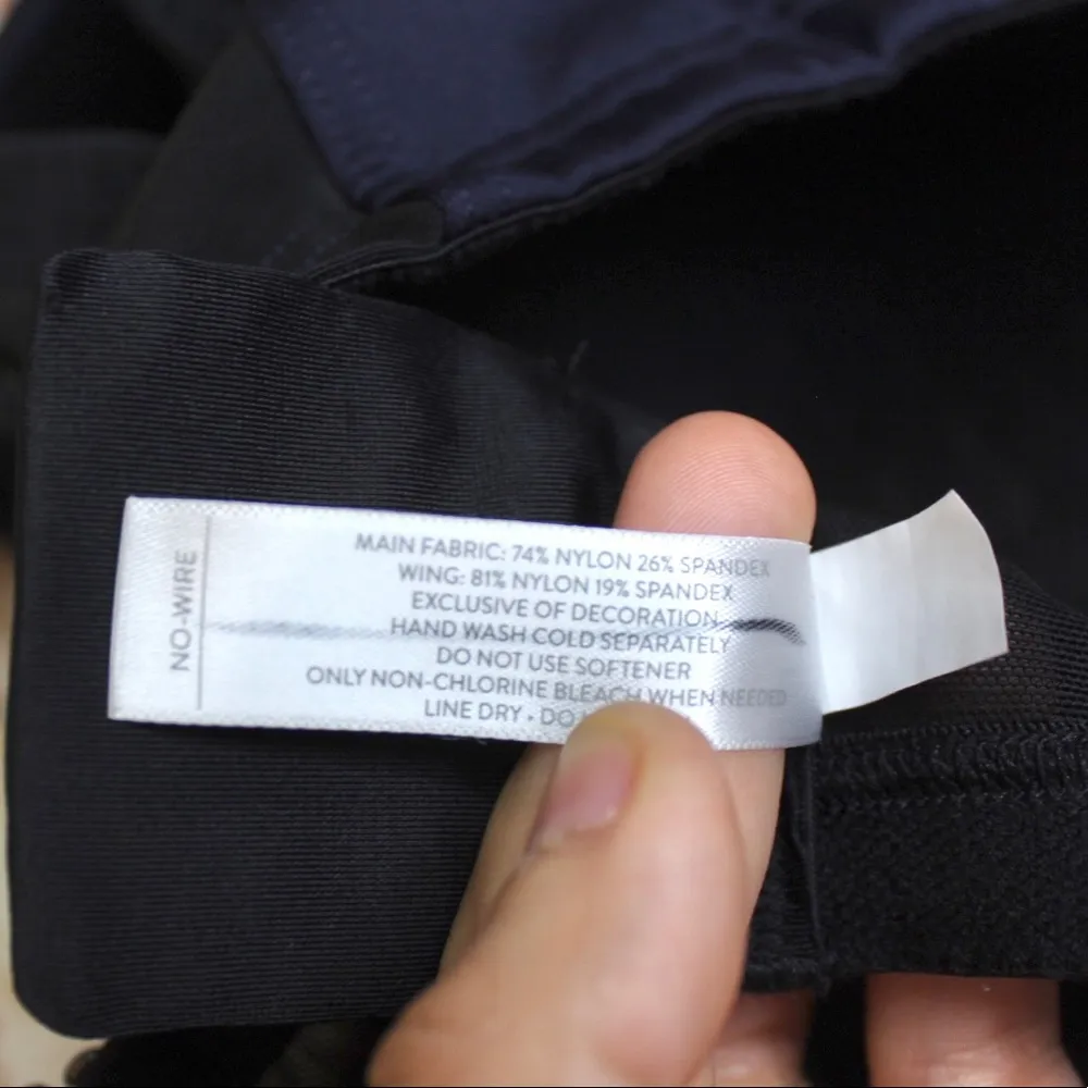 Livi by Lane Bryant | Navy/Black Wire-Free Workout Bra - Image 3