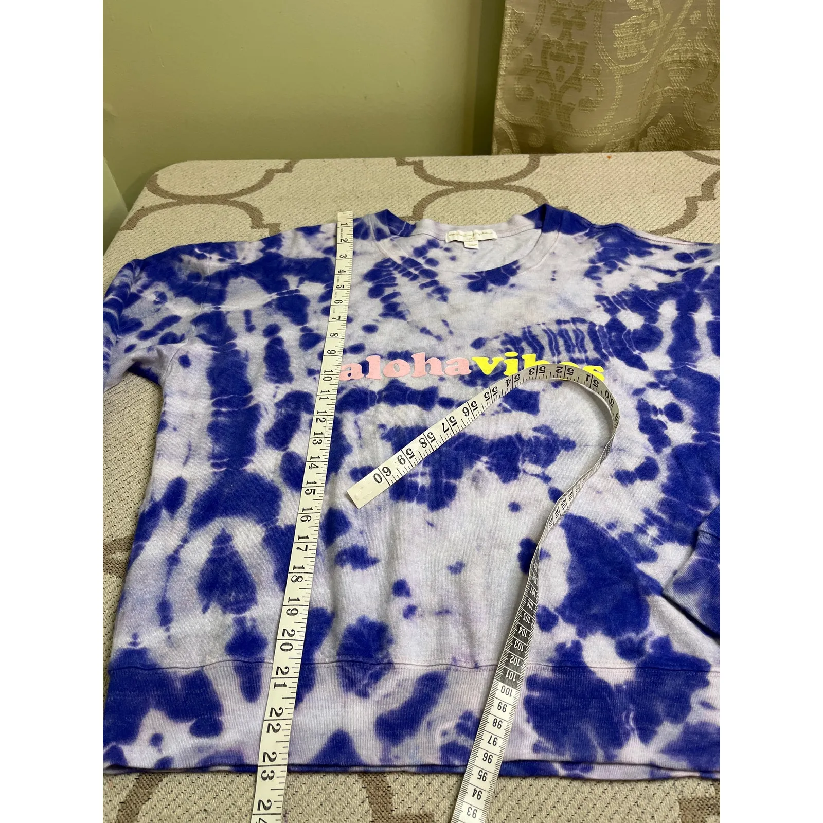 Spiritual Gangster Aloha Vibes Tie dye crew Sweater Savasana, size xl, MSRP $88 - Image 5