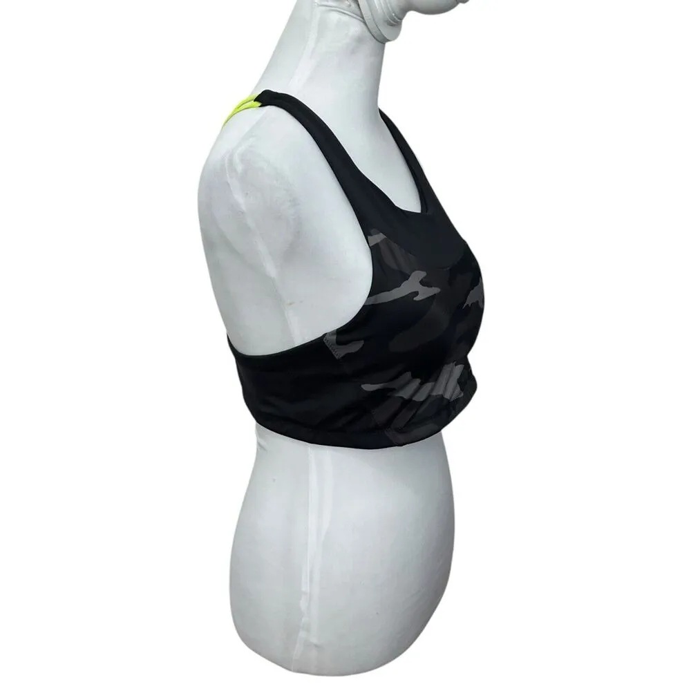 Athleta Black Camo Freestyle High Neck Bikini Top 422964 Swim Women’s Size L - Image 2