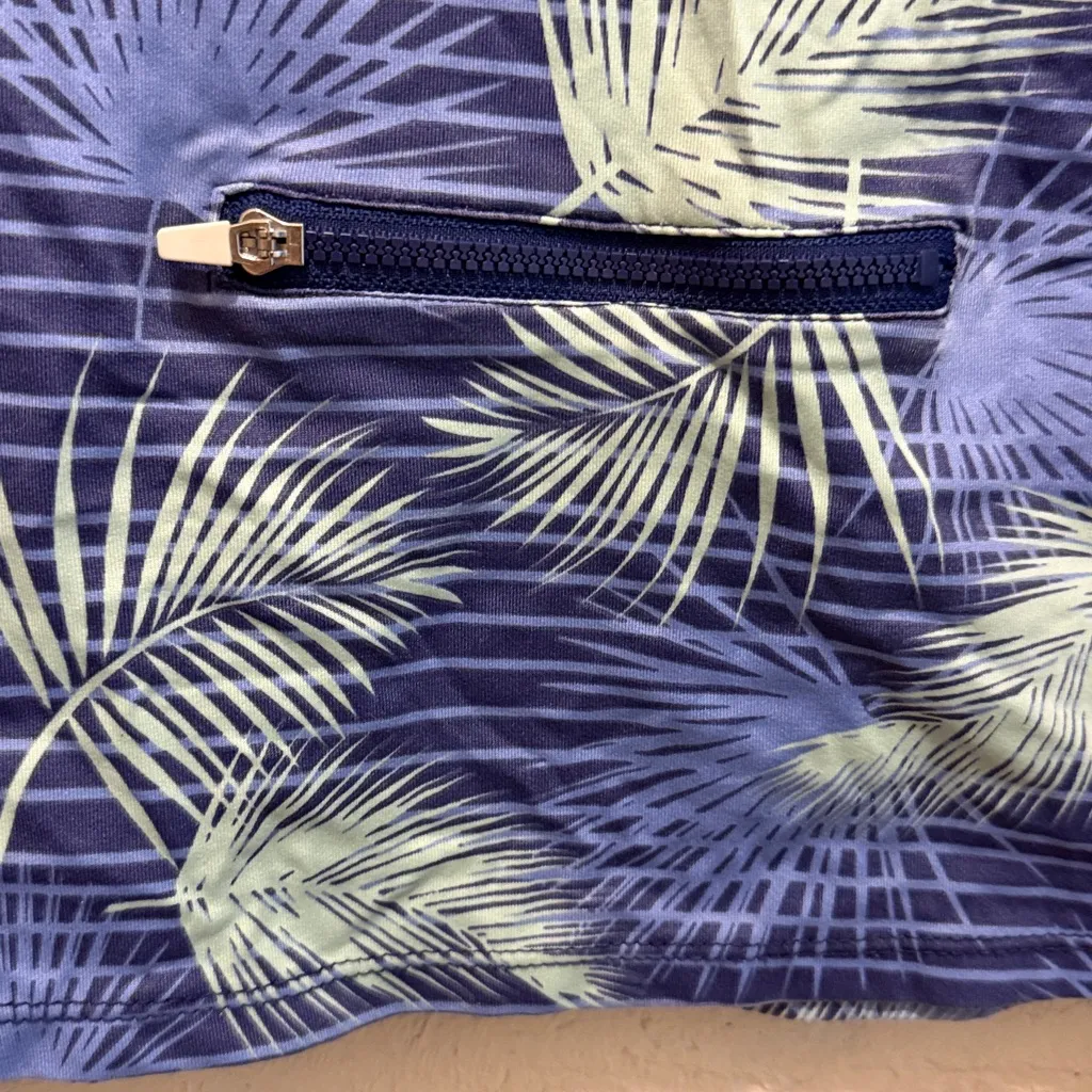 Hang Ten Blue and Green Palm Leaf Long Sleeve Top sun protection top - Image 6