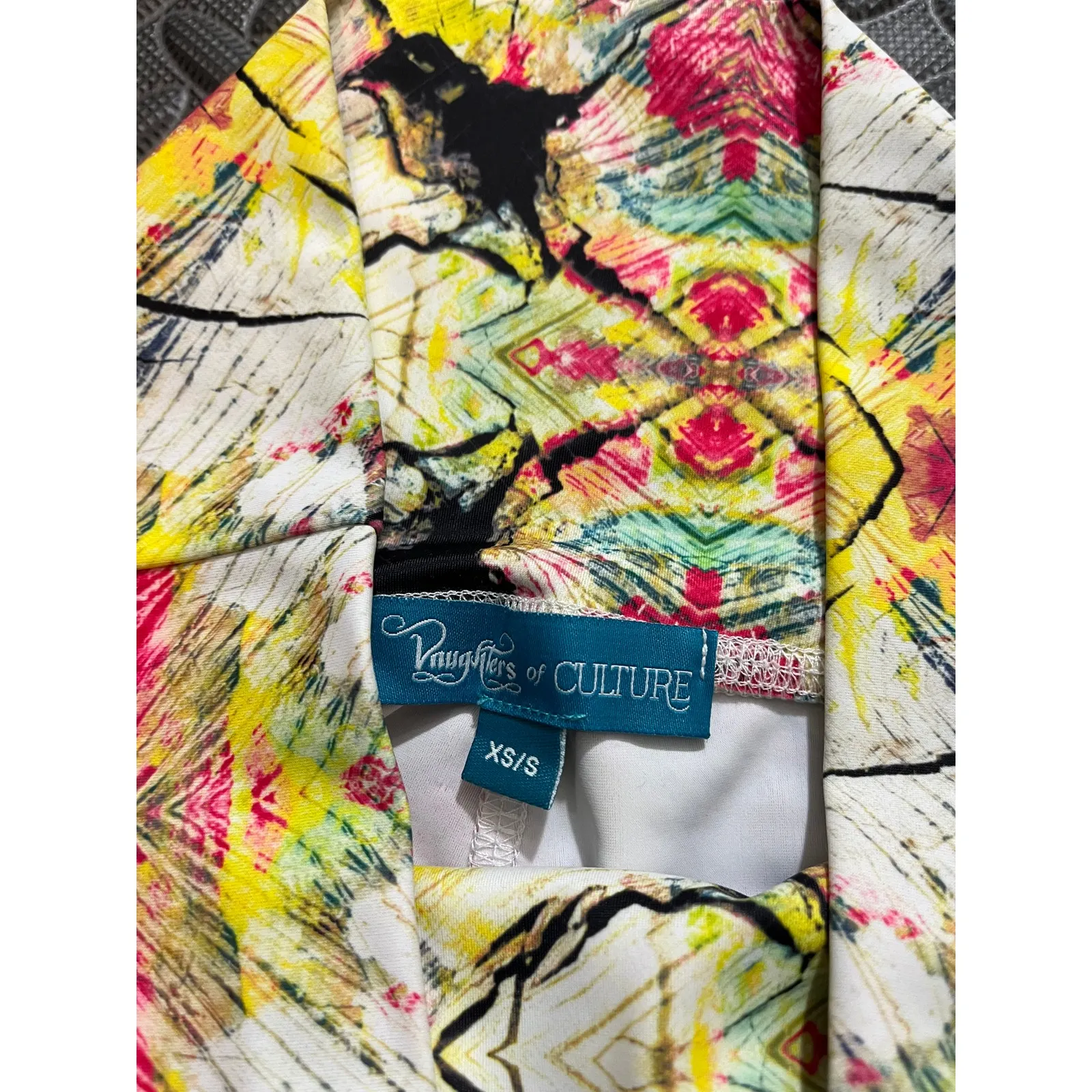 Daughters of‎ Culture Geometric Abstract Multicolor Legging XS S yoga run - Image 2