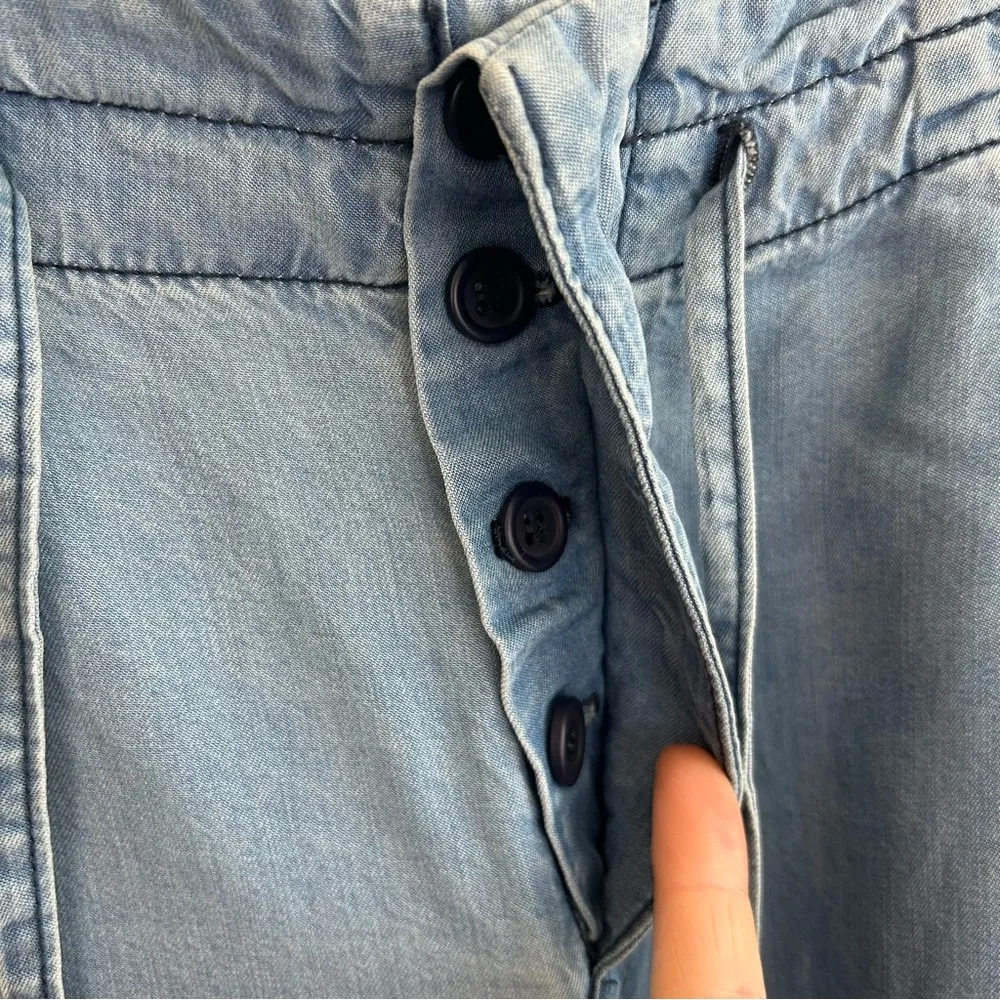 NWT Rich & Skinny Lightweight Denim Tie Front Cuffed Button Fly Pants Size XS - Image 9