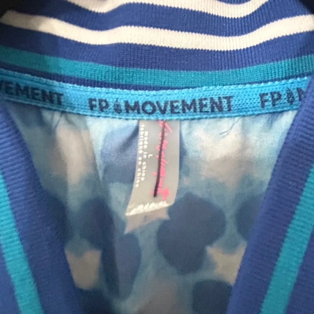 NEW Free People Movement Top Seed Patterned Tennis Jacket Large Coconut Girl Y2K - Image 7