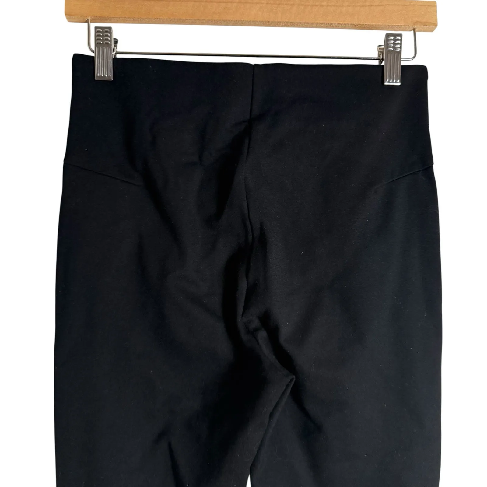 Zara Black Rhinestone Embellished High Rise Pull On Skinny Pants Size Medium - Image 7