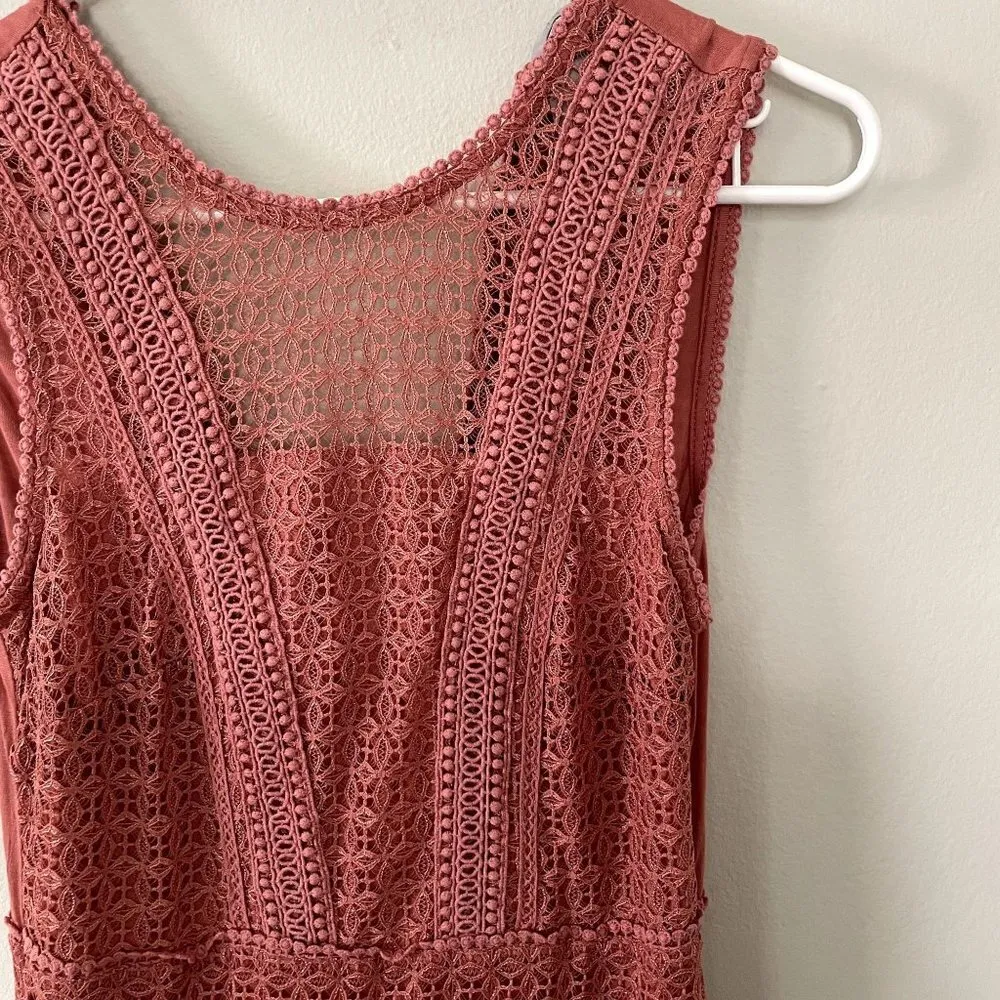 H&M pink lace sleeveless maxi dress semi formal summer dress comfortable - Image 2