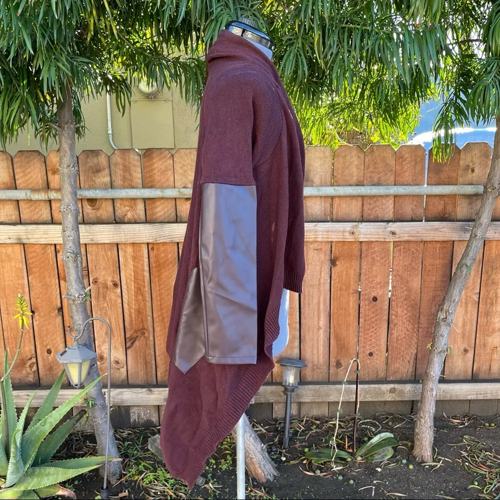 Blank NYC Drape Front Mixed Media Jacket size S - Image 4