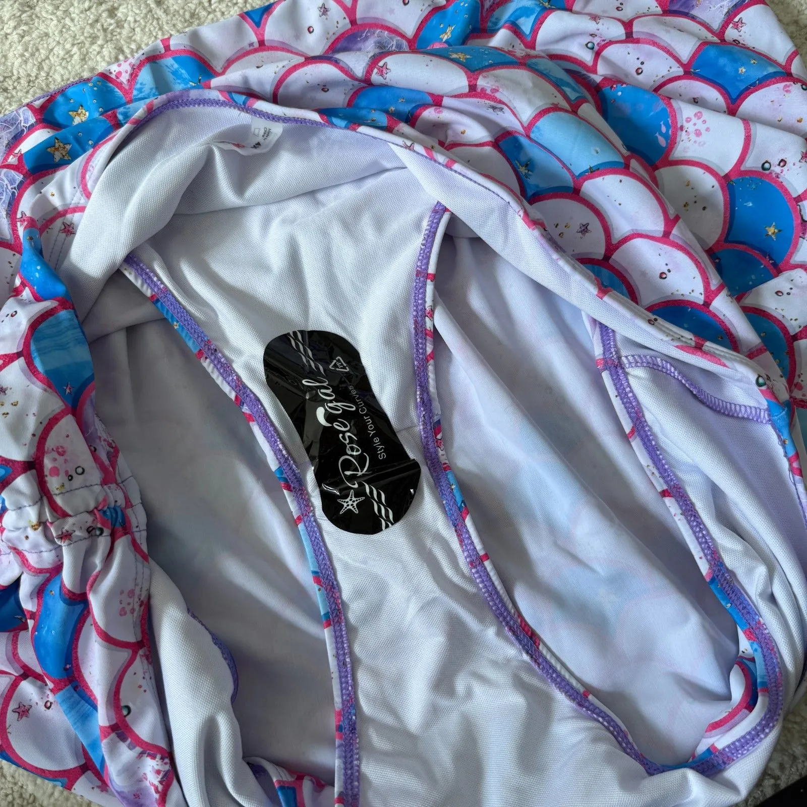 Rose Gal Mermaid Skirt Swim Suit Bottoms Size 4X - Image 4