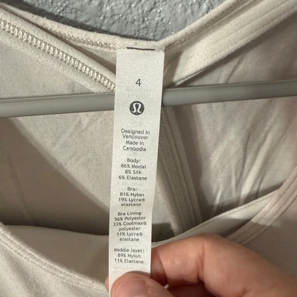 Lululemon Flow Y 2-1 Yoga Tank Top size 4 - Image 4