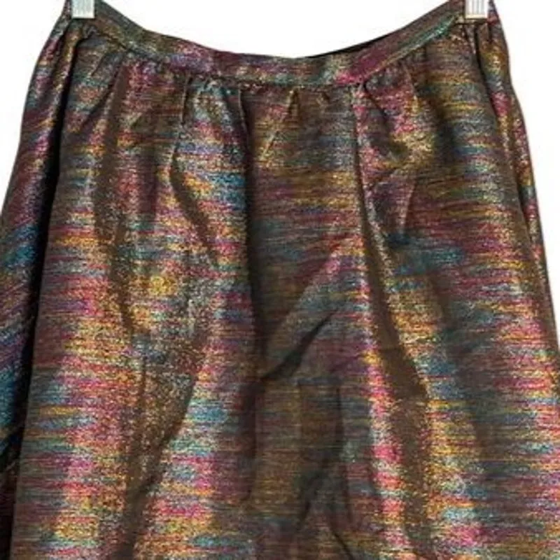 LUCCA COUTURE Womens Fancy Skirt Size M MultiColor Side Zip Sparkly Party NWT - Image 7