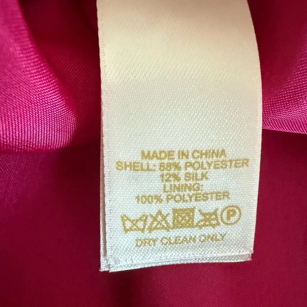 KATE SPADE Backless Mini Dress In Full Bloom Sweetheart Pink Cap Sleeve Size 4 - Image 10