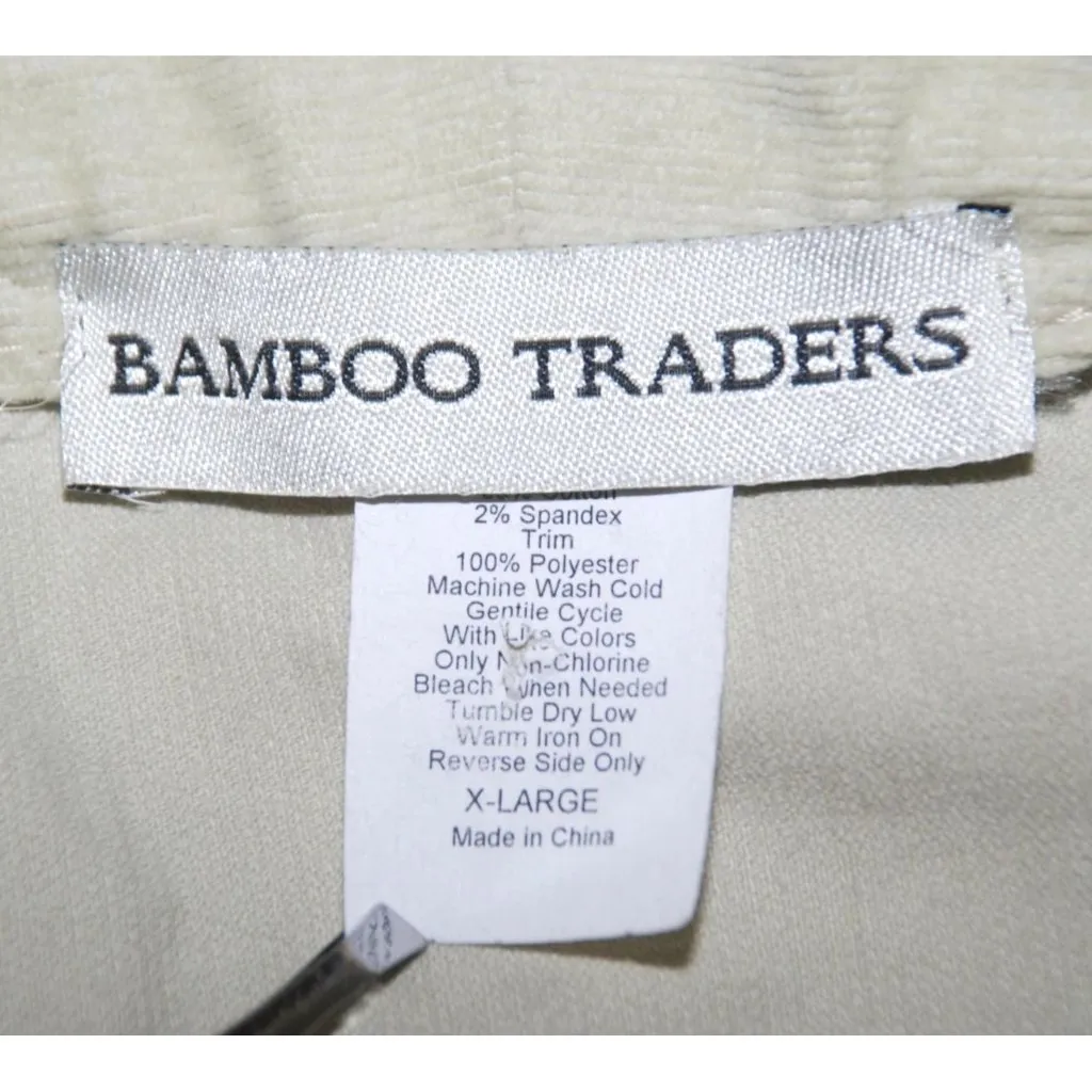 Bamboo Traders Pintuck Open Front Corduroy Jacket Women XL Cream Beige Layering - Image 9