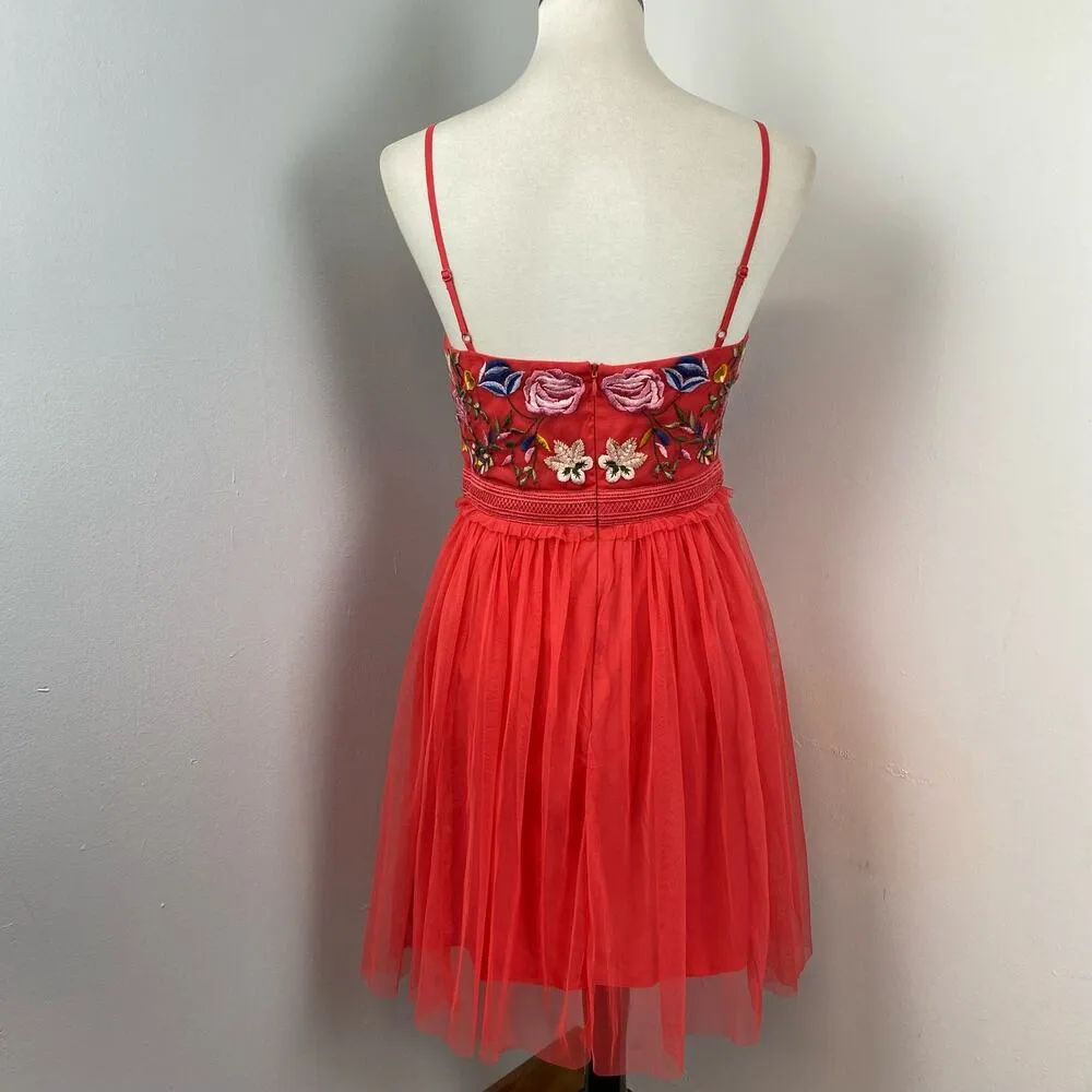 French Connection Embroidered Tulle Mini Dress Size 4 New - Image 8