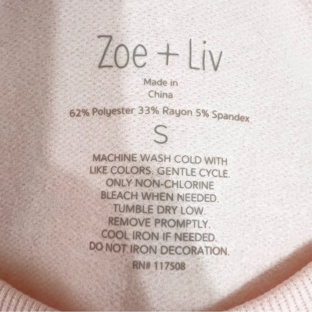 NWT Zoe + Liv Pink “Cat Person” Pullover Graphic Sweatshirt Size Small - Image 8