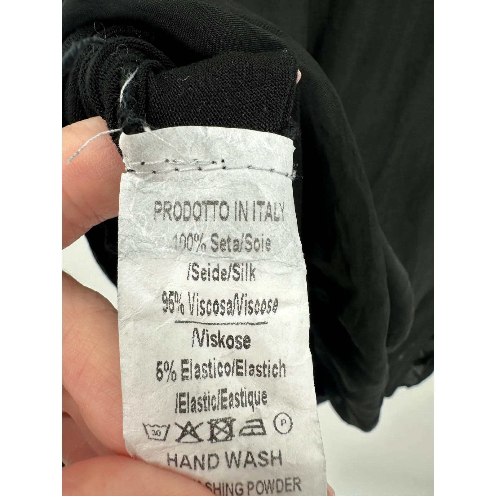 Gigi Moda Womens Black Silk Tank Size Large Made in Italy Lined Casual Minimal - Image 6