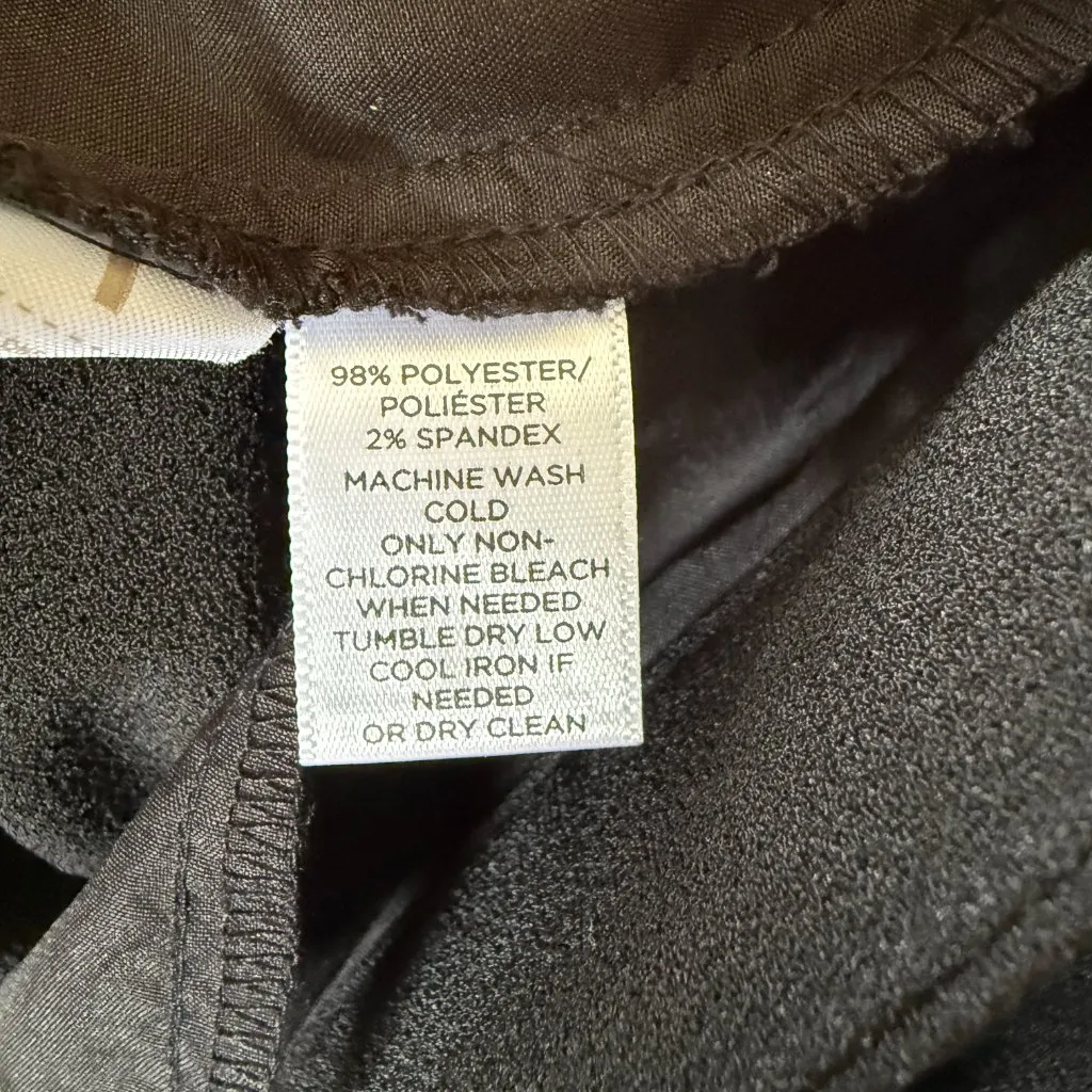 Loft black casual dressy tie front button hook zip shorts women's size 4 NWT - Image 9