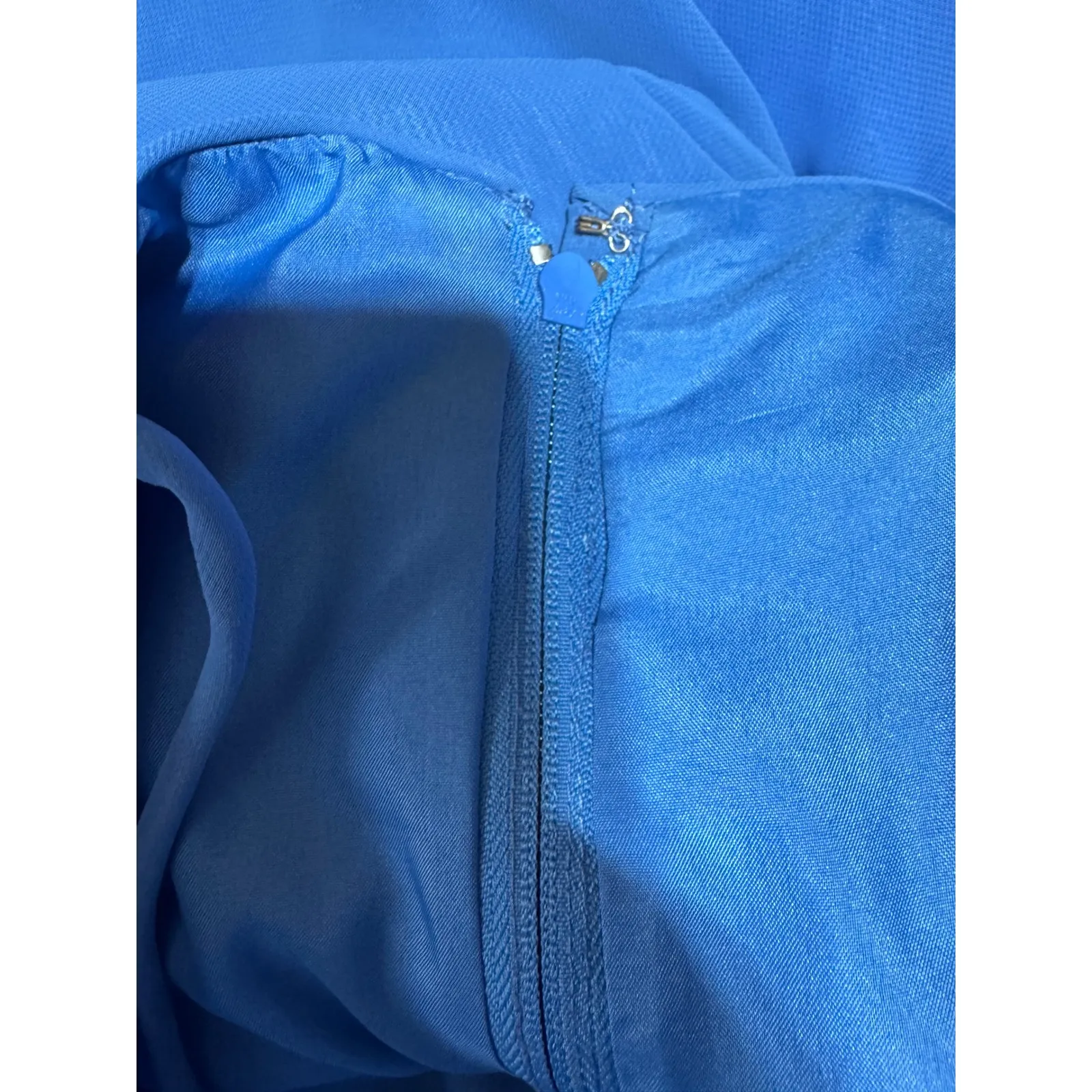 Linda Royal Blue Chiffon Maxi Gown Open Back Bow Detail Prom Formal Women's 16 - Image 6