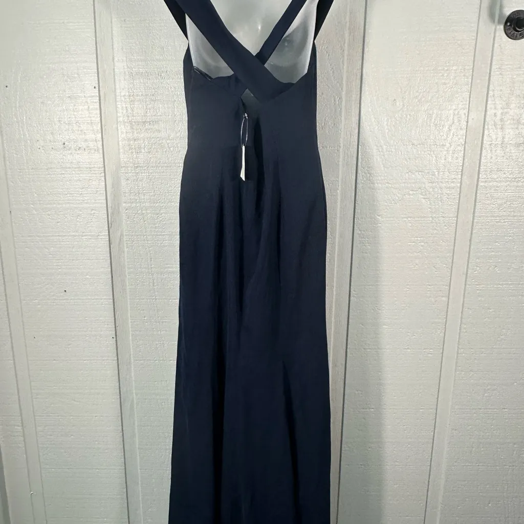 Dressy Collection By Vivian Diamond Navy Blue Off the Shoulder Dress Sz … - Image 7