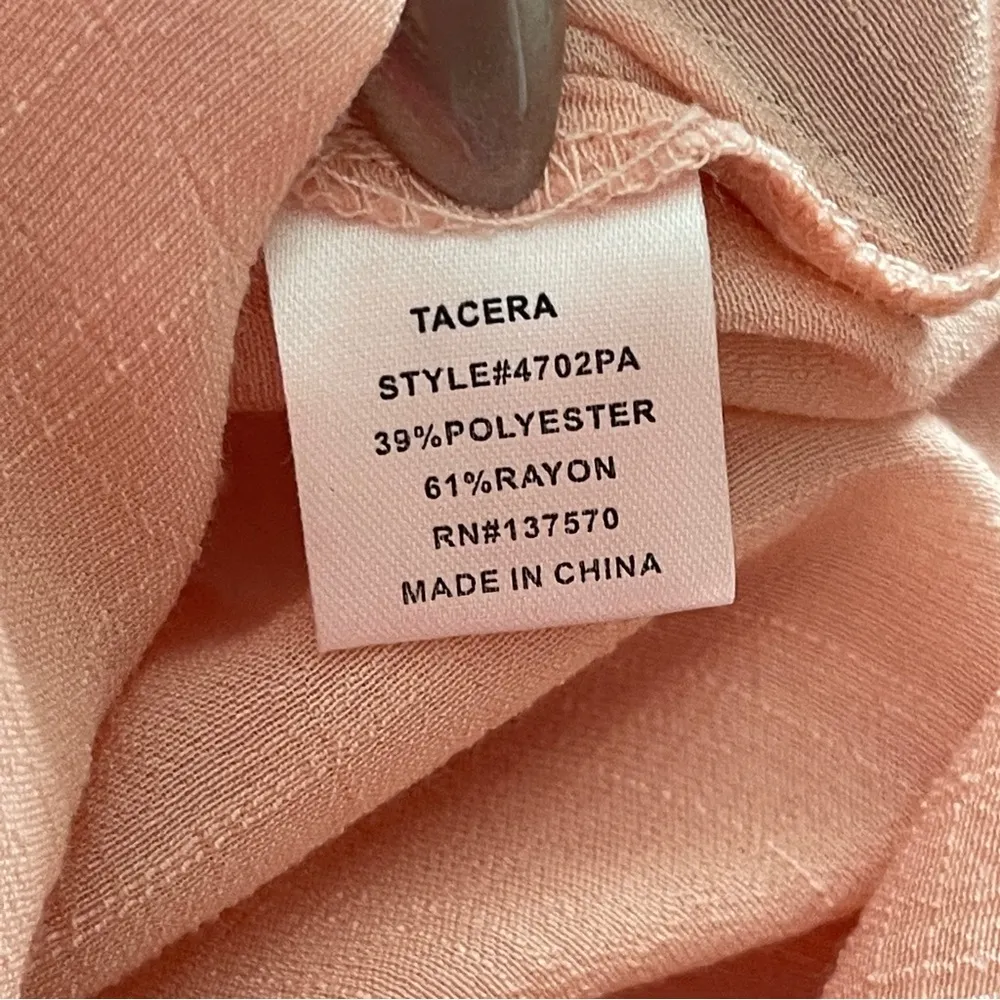TACERA | Peach Hi/Low Blouse Sz L - Image 6