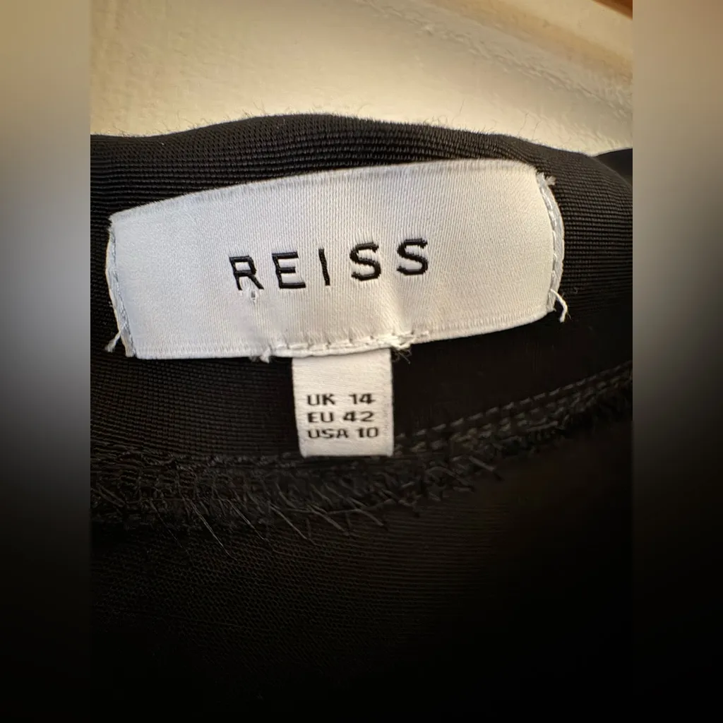 REISS PERLA Off Shoulder Pleated Asymmetrical Tailored JUMPSUIT US 10 UK 14 - Image 7