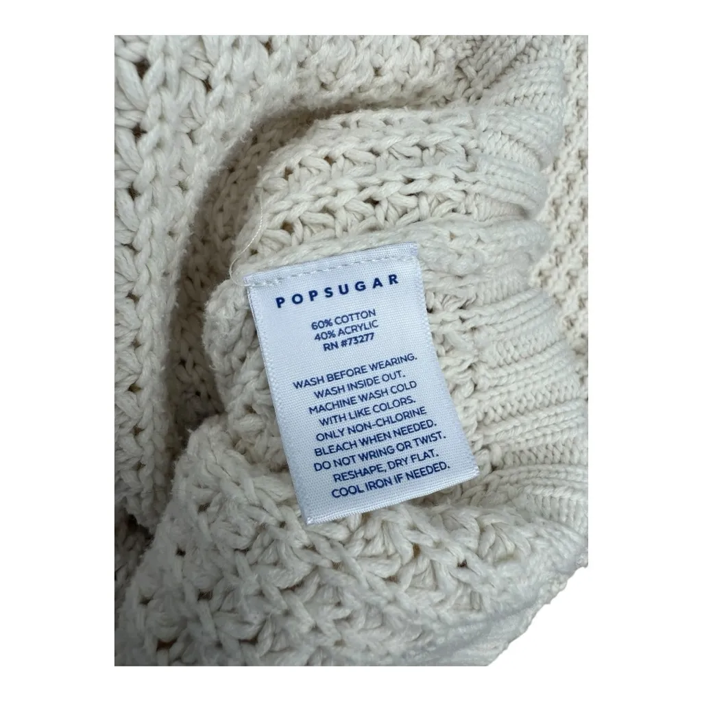 Women’s XXL Popsugar Long Sleeve Knit Cardigan Sweater Cream / Off White - Image 8