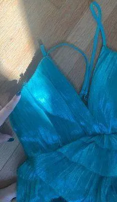 Tulle Ruffle Dress Green - Image 5