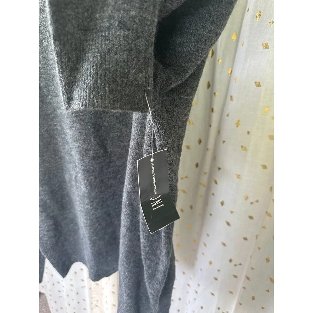 International Concepts INC NWT Wool Blend Jewel Studded Cold Shoulder Sweater L - Image 4