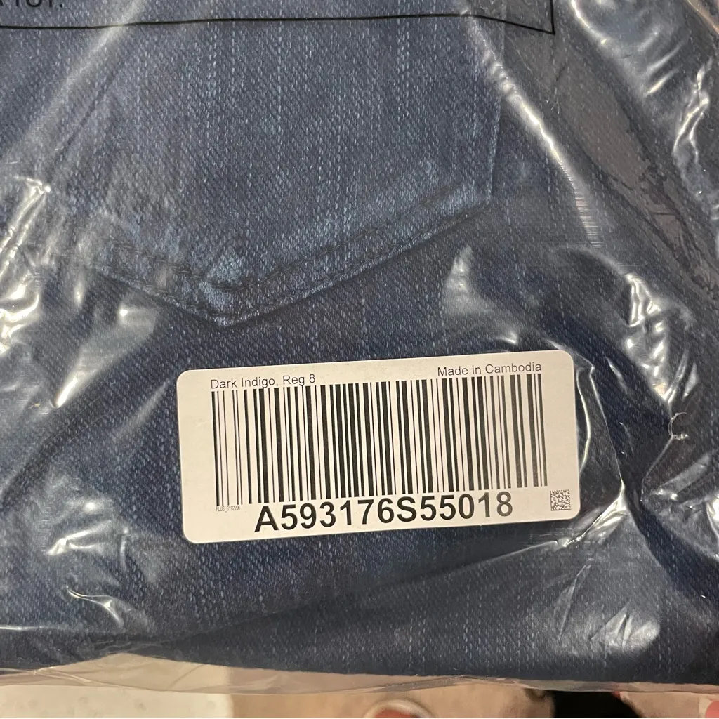 Cute Belle denim elastic waist pull on shorts stretchy pockets NWT Blue Size 8 - Image 11