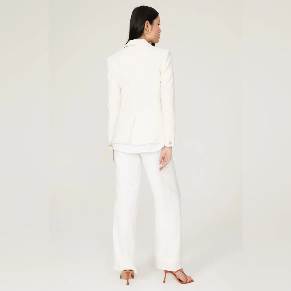 Rag & Bone Preston Wool Blazer in White, Size 0 New w/Tag Retail $650 - Image 3