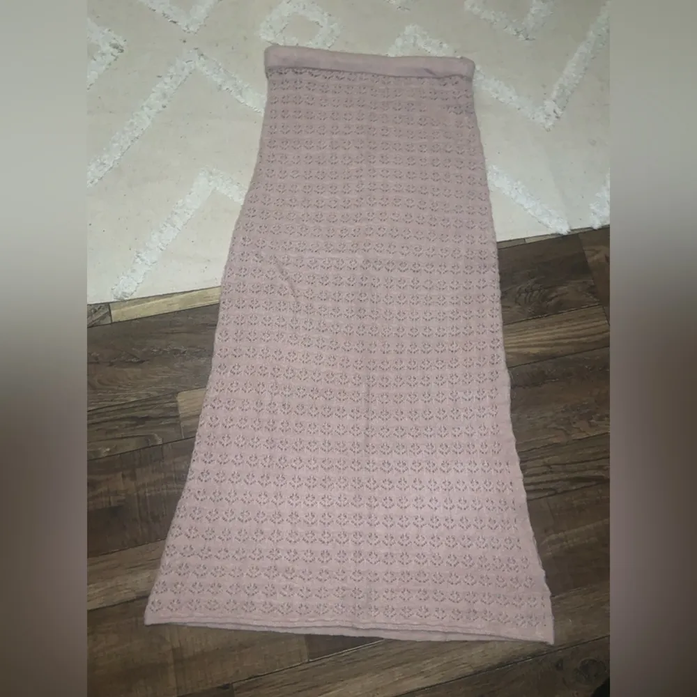 Zara knit sweater midi skirt blush M winter spring elastic waist boho winter - Image 3