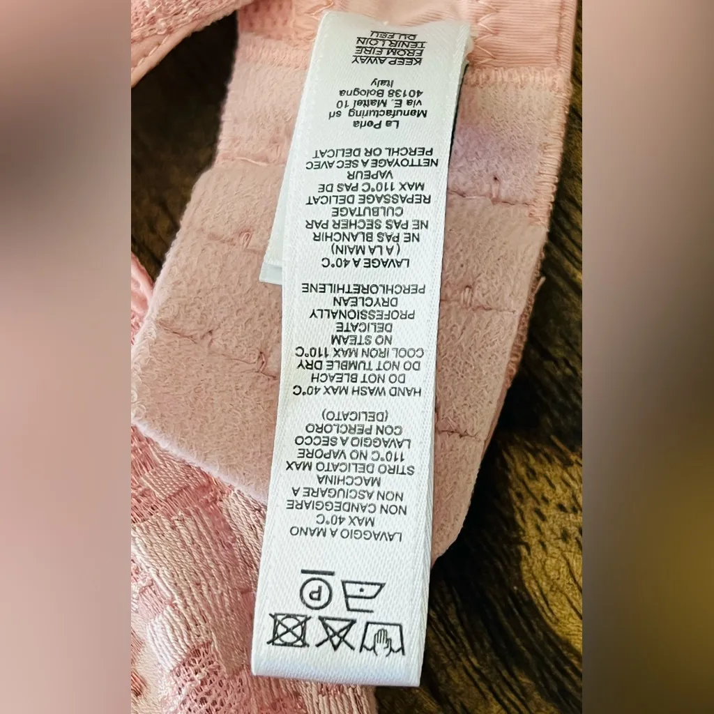 La perla luxury  bra size 34E golden rose lace - Image 7