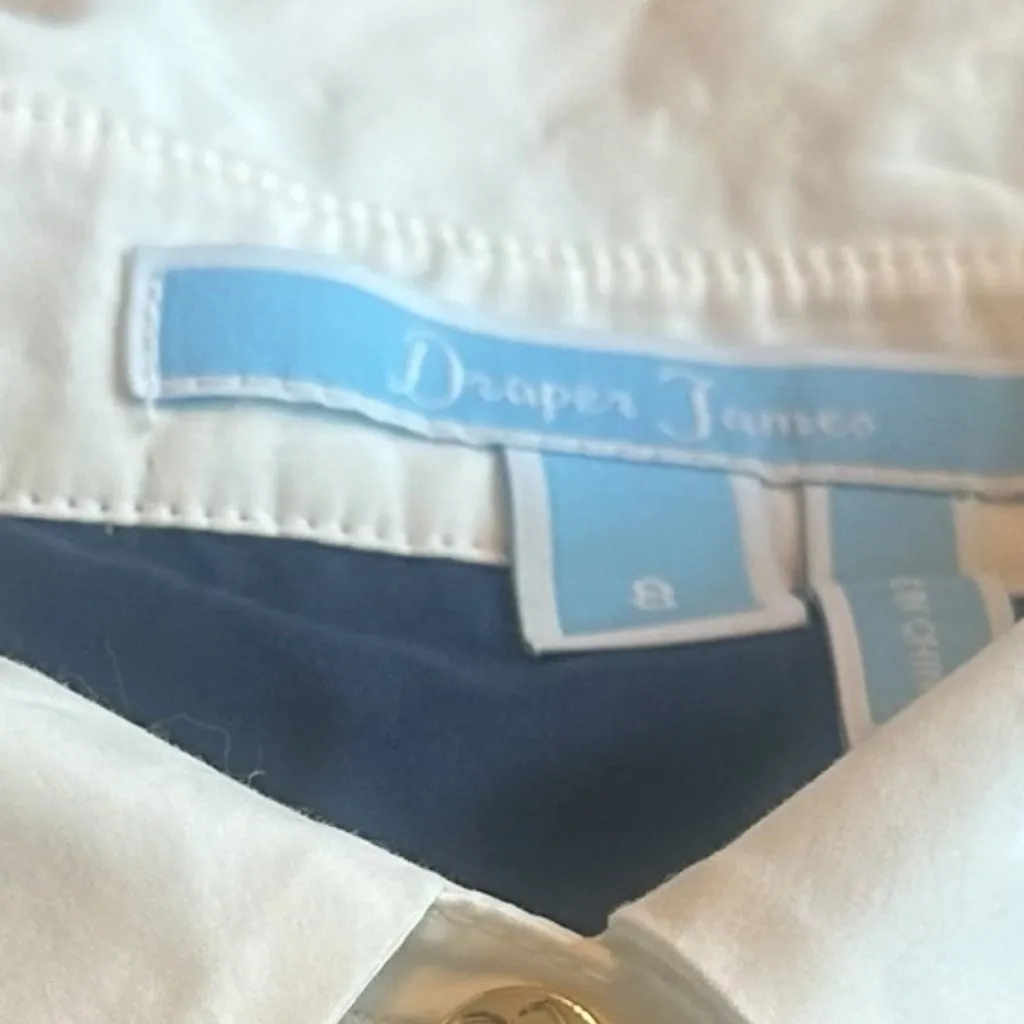 Draper James Meadow Navy Lace Dress White Trim Preppy Tiered Size 8 Women's - Image 14