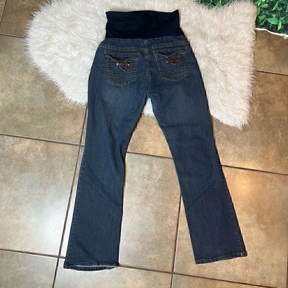 Bella Vida casual blue jeans size L maternity / pregnancy pants bottoms Size L - Image 3